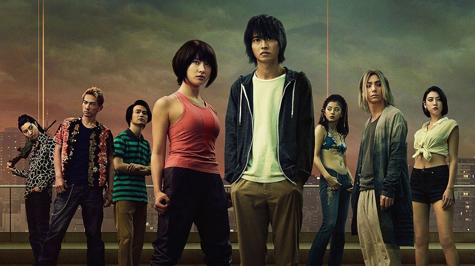Elenco principal reunido em imagem promocional da 3ª temporada de Alice in Borderland (2025) na Netflix